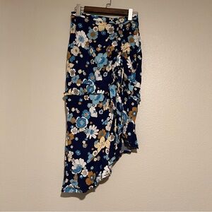 For Love and Lemons Floral Blue Skirt size M